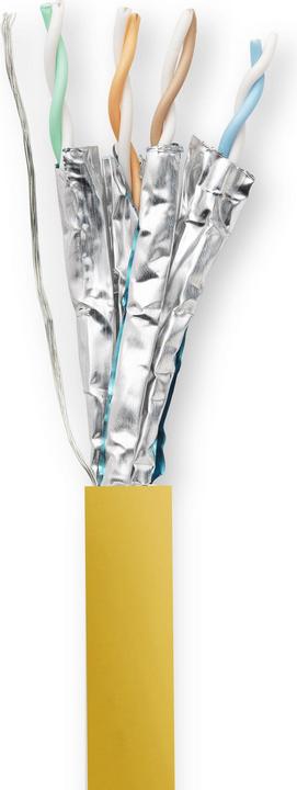 Produktbild Vivolink PROCAT60 Netzwerkkabel 60 m Cat6a F/FTP (FFTP) Gelb (F/FTP, CAT6a, 60 m)