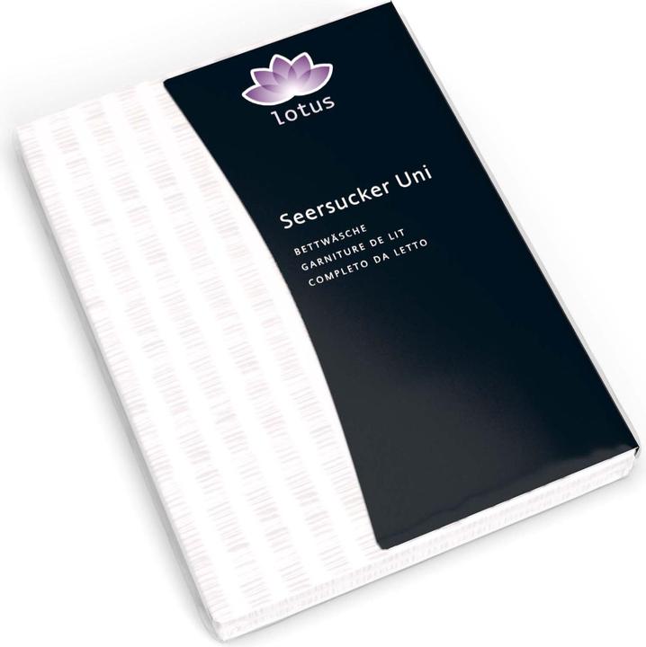 Actual product image Lotus Bettwaren Bed Linen Satin Seersucker uni (Pillowcase, 65 x 100 cm)