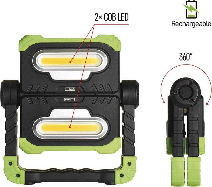 Produktbild Emos Aufladbarer COB LED-Strahler P4536, 2000 lm, 8000 mAh (2000 lm)