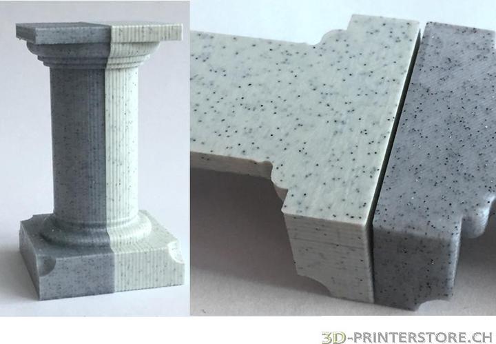 Image du produit 3d-printerstore.ch PLA Spécial BestValue 2.85mm Stone Like grey 1kg (PLA, 2.85 mm, 1000 g, Gris)