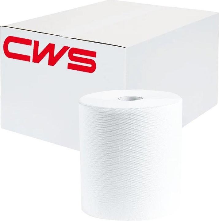 Actual product image CWS Towel rolls bright white 21,5 cm x 100 m 6 rolls/package, 100% cellulose, outside unwinding (6 x)