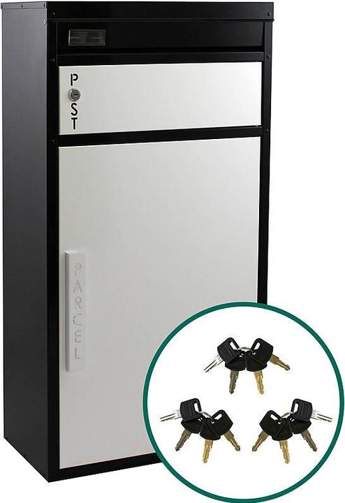 Actual product image SafePost 65 TIAMAT parcel box black/white + 12 keys