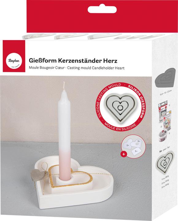 Produktbild Rayher Silikon Giessform "Kerzenständer" inkl. Einleger
