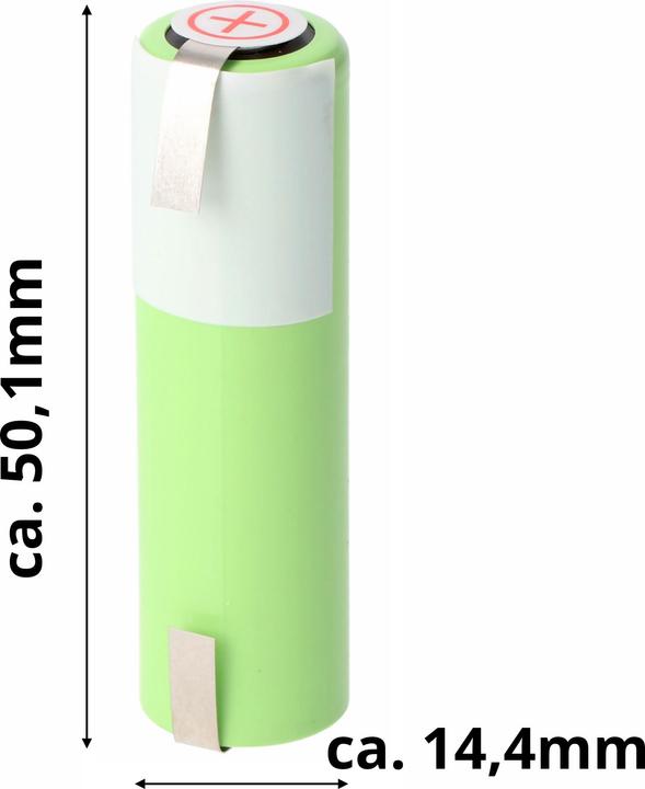 Produktbild Braun Akku 3731 Akku, 3738, 50 x 14,5mm, bitte Abmessungen überprüfen (1 Stk., 2500 mAh)