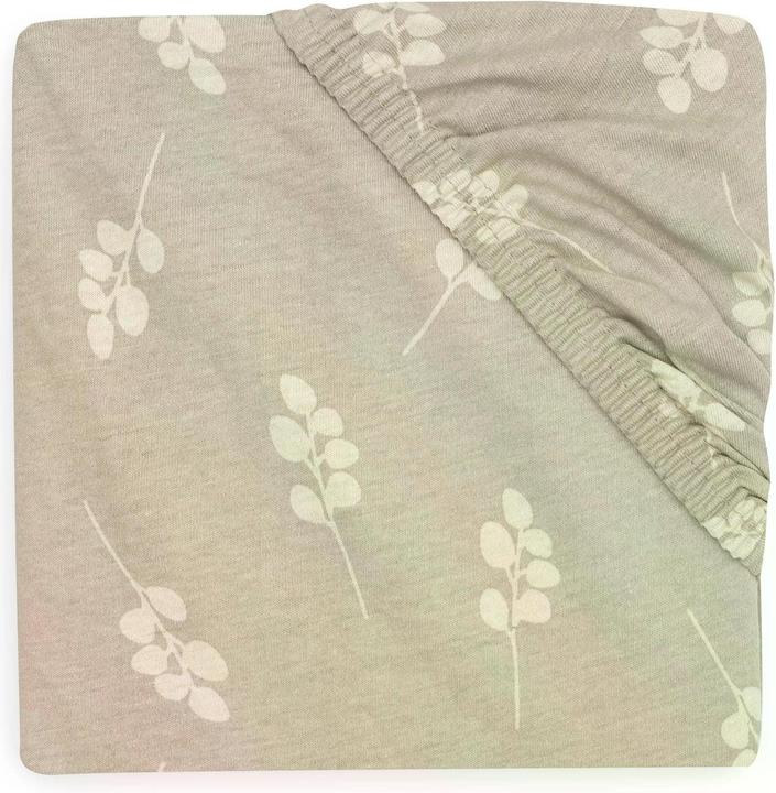 Jollein Fix-Leintuch Twig Olive Green 60 x 120 cm (60 x 120 cm)