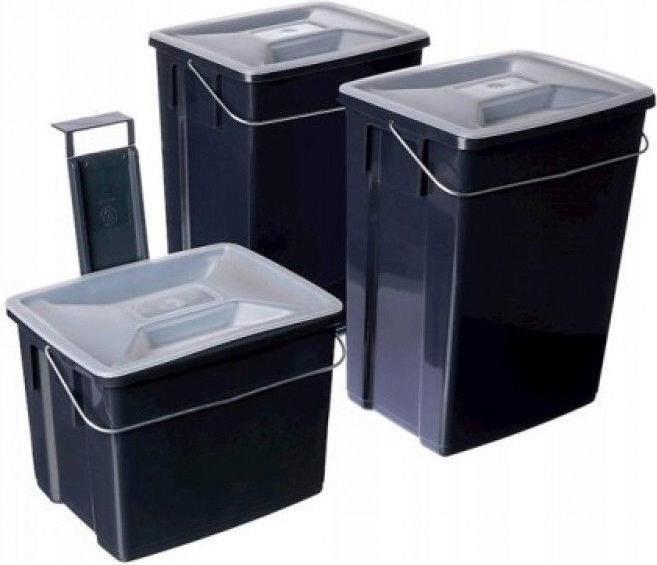 Produktbild Curver Bioboxrefuse Bin Set 3pcs Anthracite (6 l)