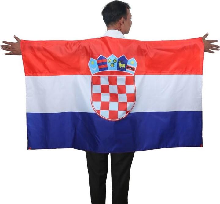 Sonia Originelli Fan Poncho Umhang Flagge Kroatien