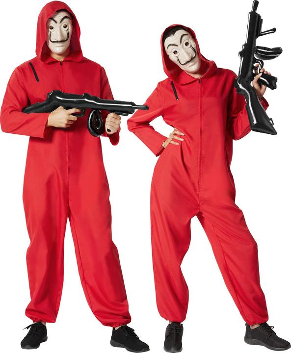 Actual product image tectake Unisex Fancy Dress Costume - Masked Bank Robber (S)