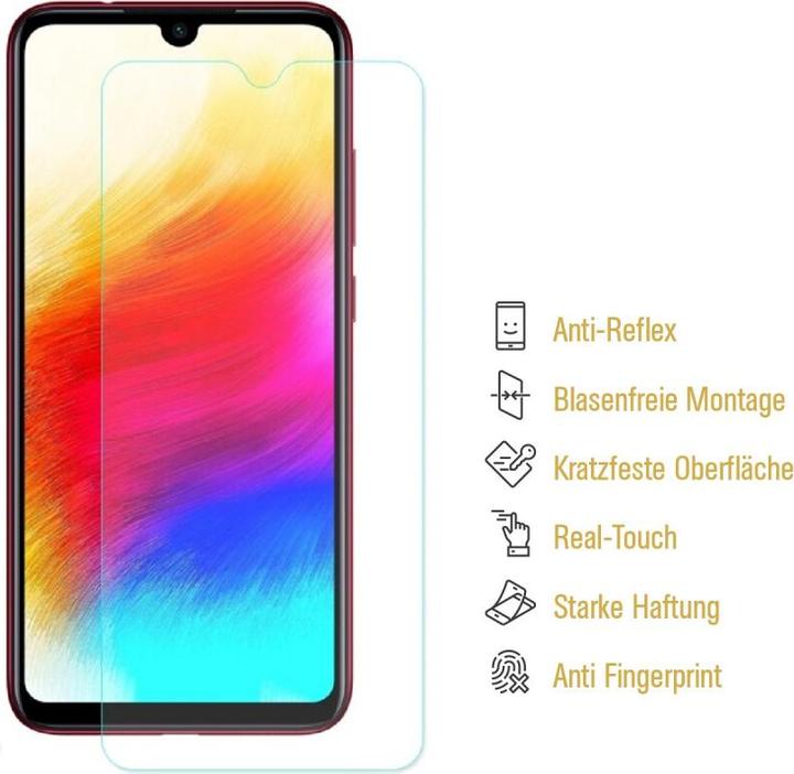 Actual product image Protectorking 6x Panzerfolie Anti-Shock matt entspiegelt (6 Piece, Xiaomi Redmi Note 7)