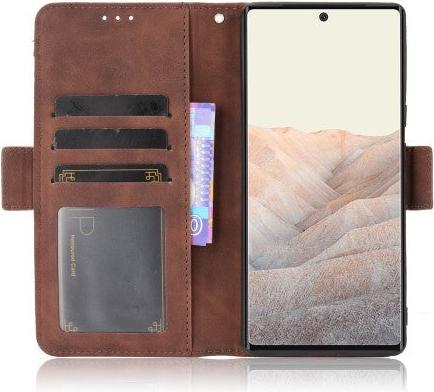 Actual product image Cover-Discount Google Pixel 6 - case with many card slots brown (Google Pixel 6)