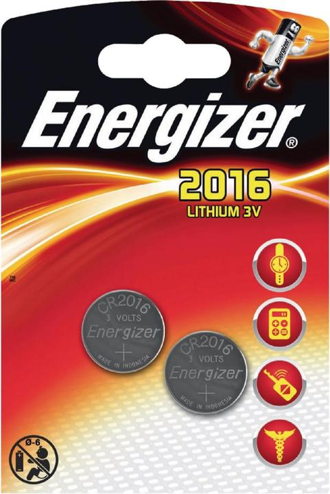 Immagine prodotto Energizer CR2016 Litio (2 pz., CR2016, 100 mAh)