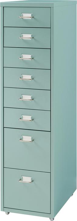 En.Casa Rollcontainer Kökar mit 8 Schubladen 109x28x41 cm Mintgrün