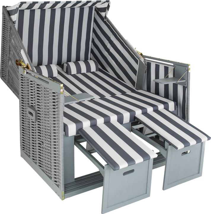 Produktbild tectake Strandkorb mit Polster