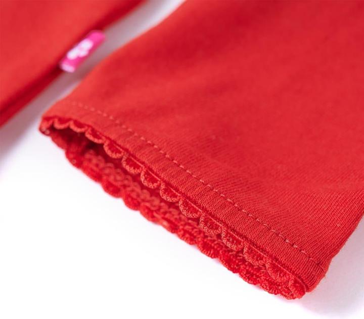 Actual product image VidaXL Children's long-sleeved shirt red 116,Material: 95 % cotton. 5 (116)