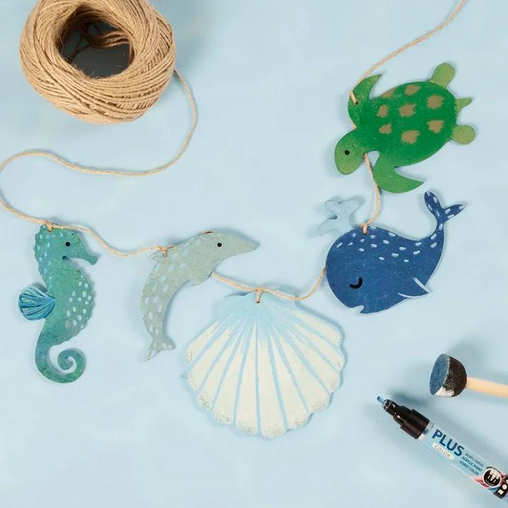 Image du produit Creativ Company Petites pièces en bois animaux de la mer 5 pièces, Nature