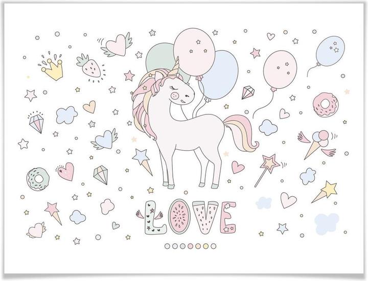 Produktbild Trenddeko Kvilis - Unicorn Love - Einhorn Ballon-Fete (50 x 40 cm)