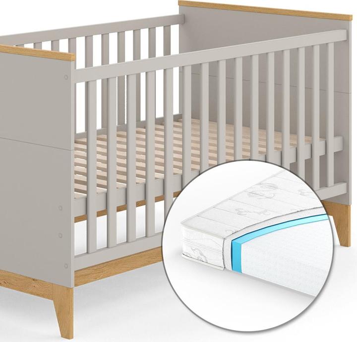 Immagine prodotto VitaliSpa Kinderbett Malia, Cashmere-Eiche, 143.2 x 81 cm, mit Matratze