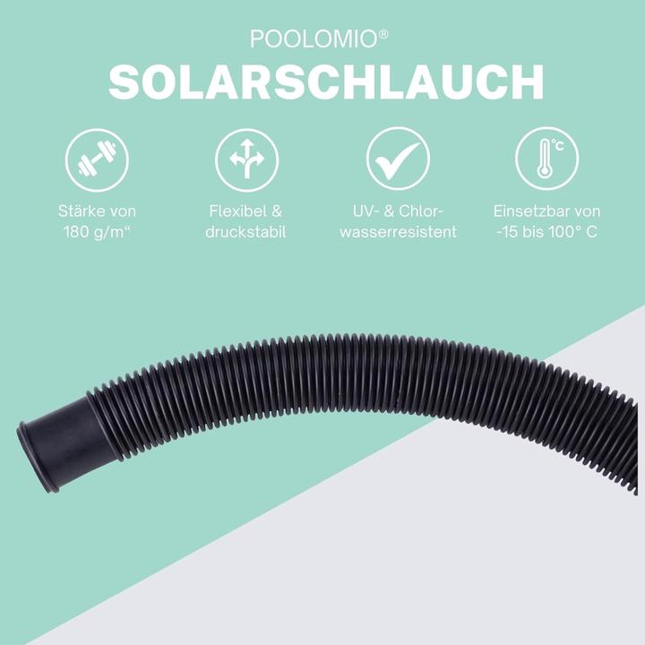 Image du produit Poolomio Tuyau solaire noir - 6 m Ø 38 mm