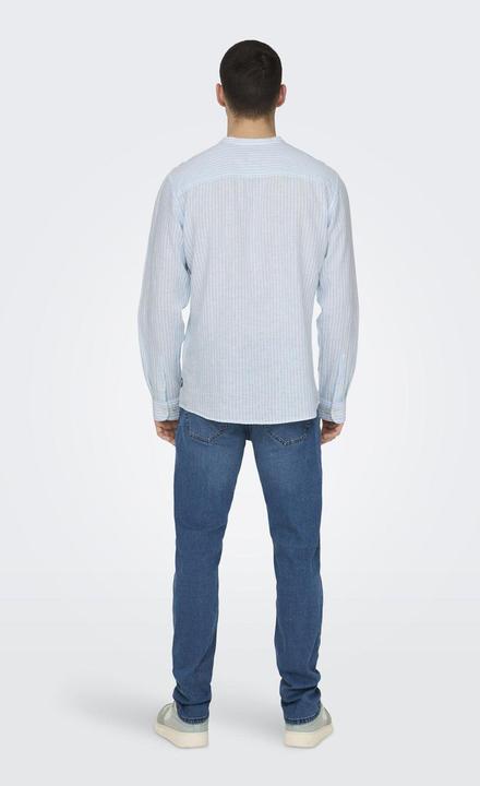 Produktbild Only & Sons Onscaiden Ls Mao Stripe Linen Shirt Noos Hemd (S)
