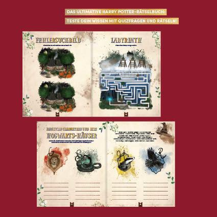 Actual product image Das inoffizielle Harry Potter-Rätselbuch. Über 100 Quizfragen, Bilderrätsel, Labyrinthe und mehr zu (German, Marisa Hart, Juliana Dörstel, Lillian Hart, 2024)