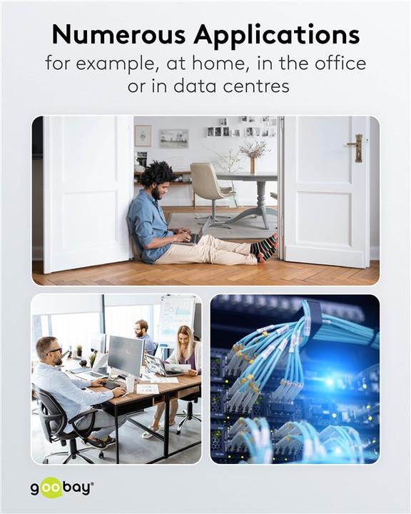 Productafbeelding Goobay Glasvezelkabel FTTH, singlemode OS2 Wit, wit Simplex, 5 m (S/UTP, CAT6, 5 m)