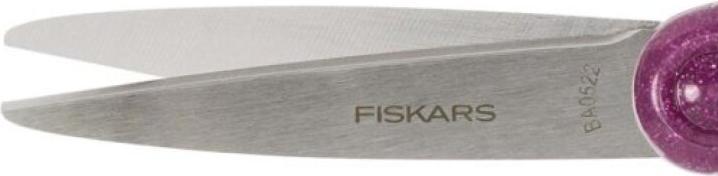 Actual product image Fiskars 1067860 School scissors, purple-glitter (18 cm)