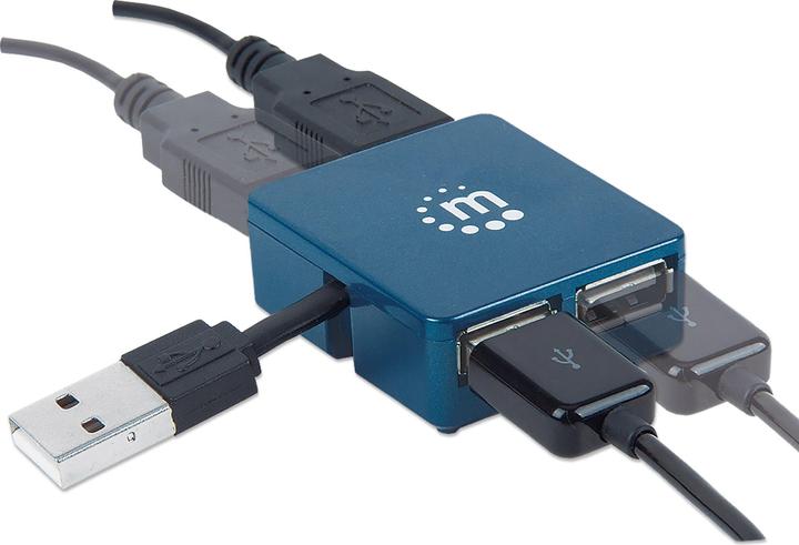 Produktbild Manhattan 4 Port USB 2.0-Hub (USB-A, 4 Ports)
