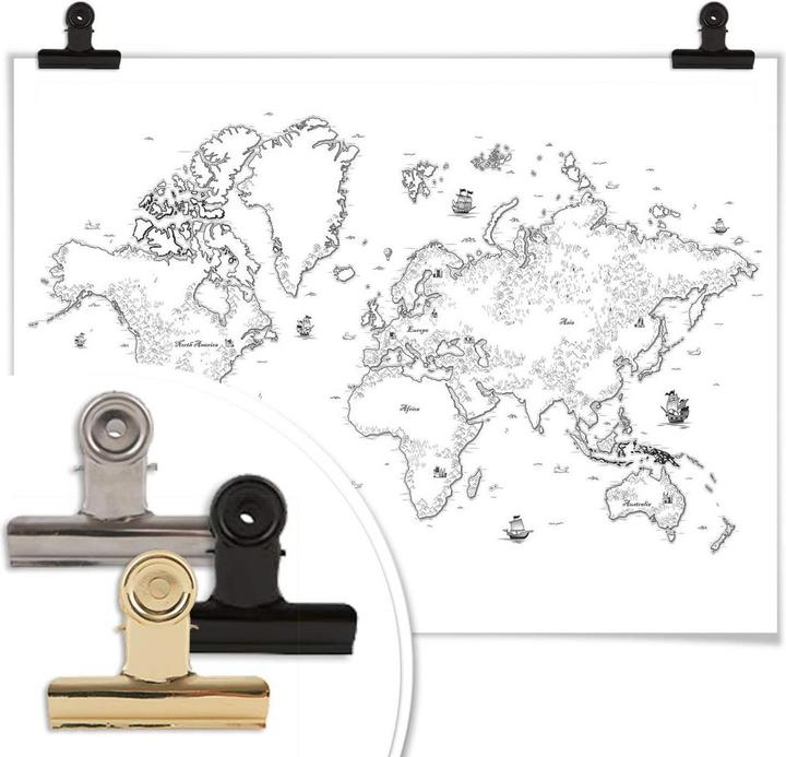 Immagine prodotto Trenddeko Mappa del mondo - Dai tempi passati (60 x 50 cm)