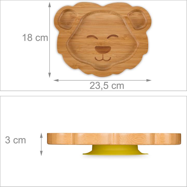 Actual product image Relaxdays Baby plate lion