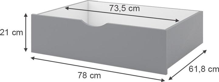 Image du produit VitaliSpa Tiroir coulissant Bali, Gris, 78 x 61.8 cm Lot de 2