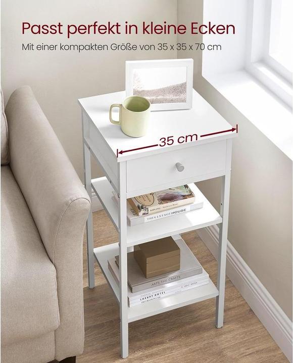 Actual product image Vasagle Bedside table (35 x 70 x 35 cm)