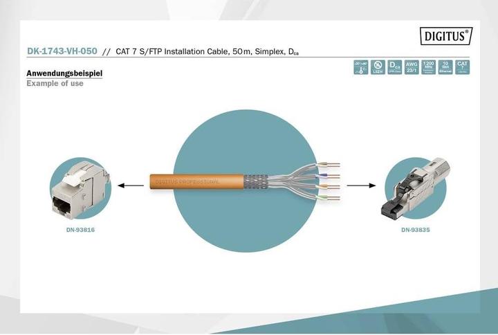 Produktbild Digitus Netzwerkkabel (S/FTP, CAT7, 50 m)