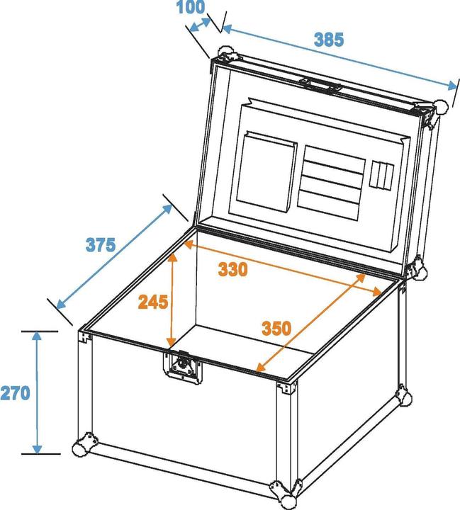 Produktbild Roadinger Case Case (L x B x H) 410 x 400 x 375 mm (Universal)