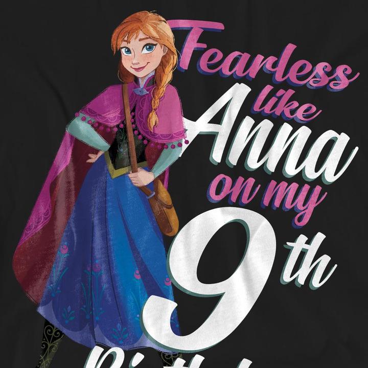 Immagine prodotto Disney Frozen Fearless Like Anna Maglietta Nono Compleanno Adulto Unisex (L)