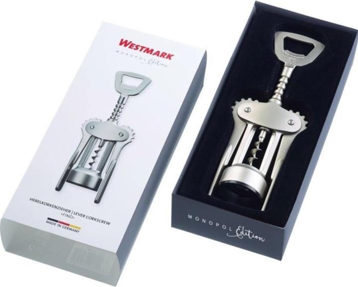 Actual product image Westmark Lever corkscrew "Fino", satin finish, 20x7.5x4 cm (1148 89 (Lever corkscrew)