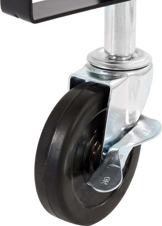 Produktbild Wiltec Torrolle bis 100kg Bremse Schiebetorrolle Gummirad Laufrolle Schiebetor