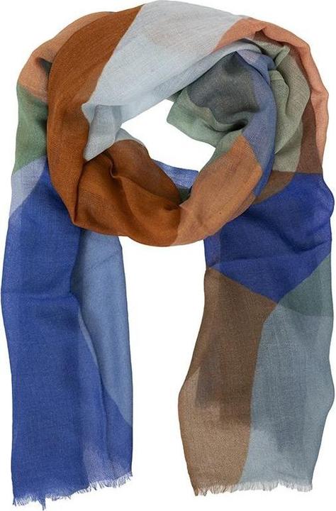 Image du produit Changemaker Wollschal Gaia 100% Wolle 75x200cm blau/rost/grün
