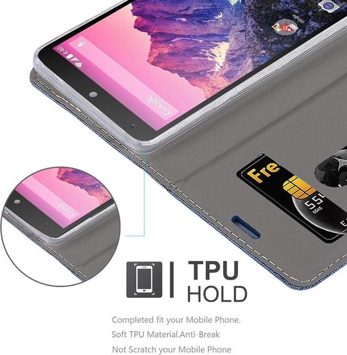 Produktbild Cadorabo Book Jeans Optik Cover (LG Nexus 5)