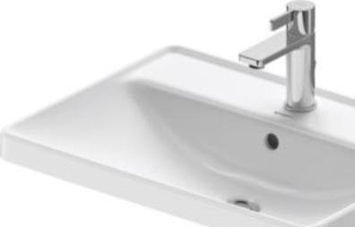Immagine prodotto Duravit Lavabo da incasso D-NEO 600x435mm m ÜL m HLB 1 foro per rubinetto bianco (Lavello montato, 43.50 cm, 60 cm)
