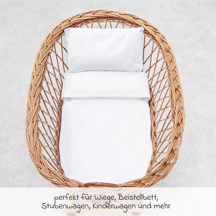 Produktbild Makian Babybettwäsche & Bettsets Bettwäsche 80 x 80 cm - Uni Weiss
