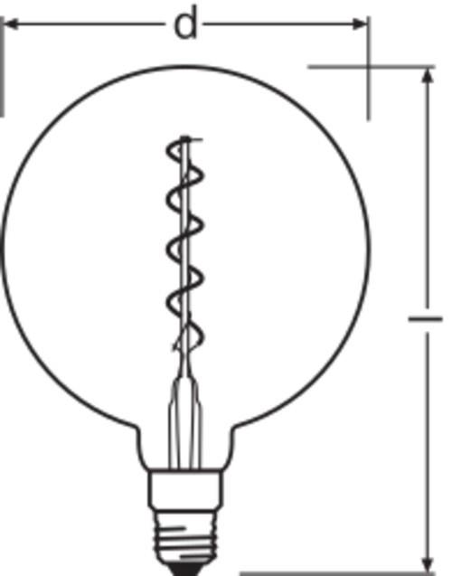 Actual product image Osram Vintage 1906 (E27, 5 W, 300 lm, 1 x, G)