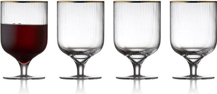 Actual product image Lyngby 30 cl - Glass - Clear/goulded edge (30 cl, 4 Glasses, Wine glasses set)
