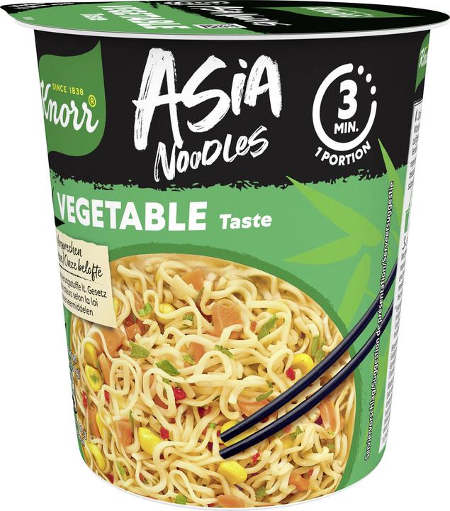 Image du produit Knorr Asia Noodles Vegetable gobelet snack asiatique au savoureux goût de légumes, prêtes en 3 minutes (79 g)