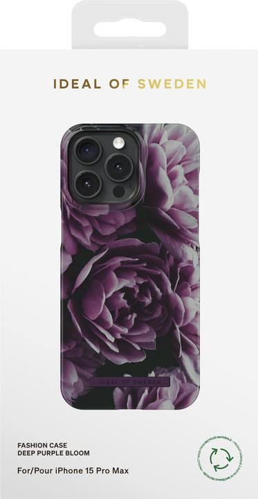 Actual product image iDeal Of Sweden iPhone 15 Pro Max Case, Deep Purple Bloom (Apple iPhone 15 Pro Max)