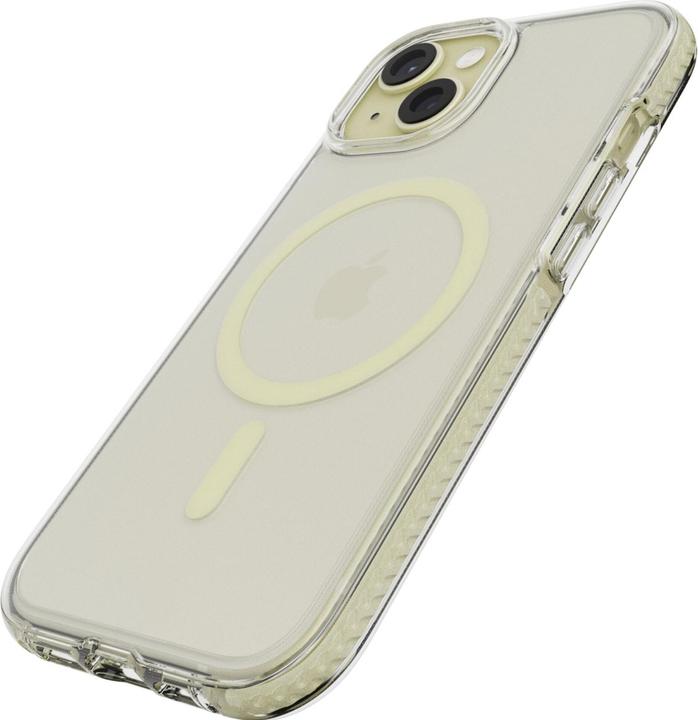 Actual product image tech21 EvoCrystal Case MagSafe for iPhone 15 Yellow (Apple iPhone 15)
