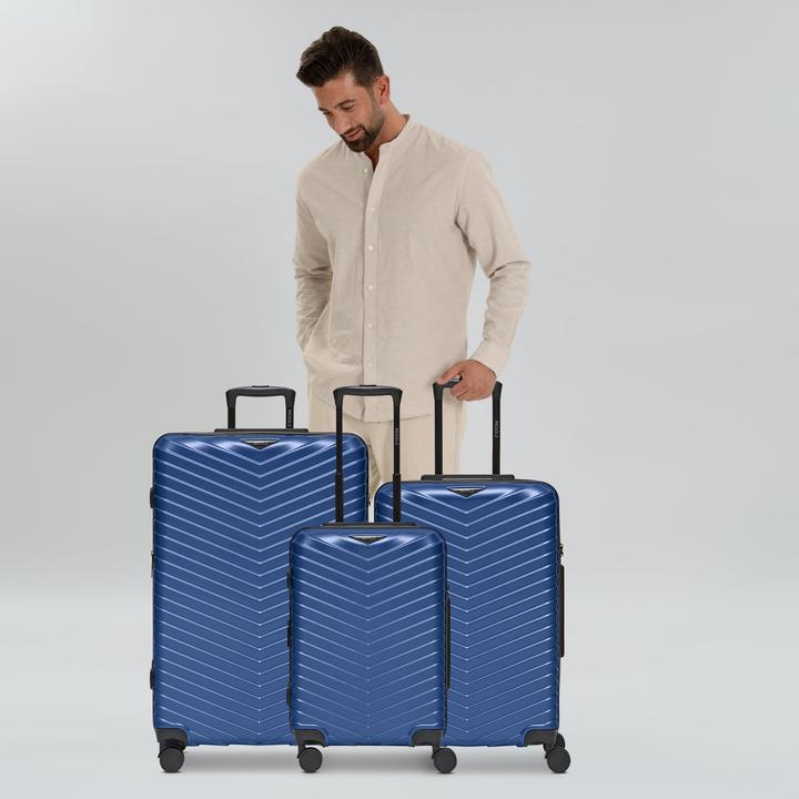 Produktbild Redolz Essentials 18 4 Rollen Kofferset 3-teilig mit Dehnfalte (120 l, XL (ab 115l))