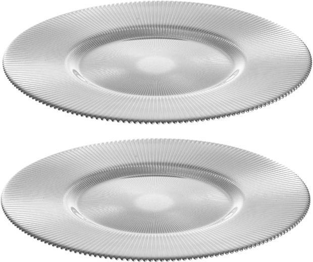 Produktbild Leonardo Teller Aurora 2er Set 36cm Silber (2 x, 3.60 cm)