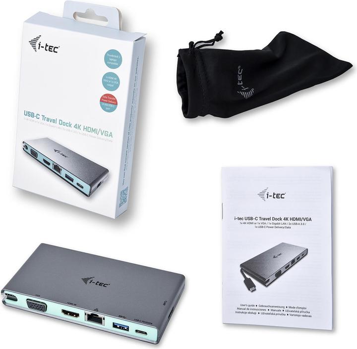 Produktbild i-tec USB-C 4K Travel Dock (USB-A, USB-C, 2 Ports)
