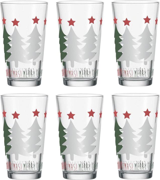 Immagine prodotto Leonardo Bicchiere da bere Natale Set di 6 alberi (0.33 l, 6 x)