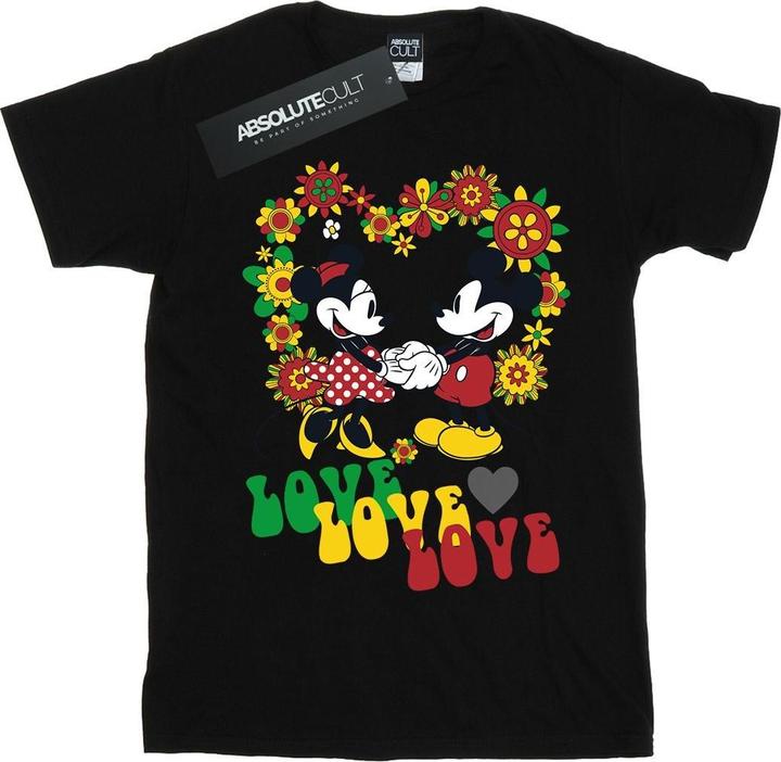 Immagine prodotto Disney Mickey And Minnie Mouse Hippie Love Maglietta Ampia Donna (L)